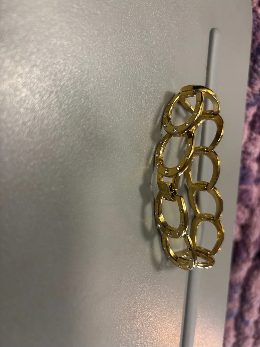 kate spade Gold Horseshoe Link Bracelet with Stud Accents